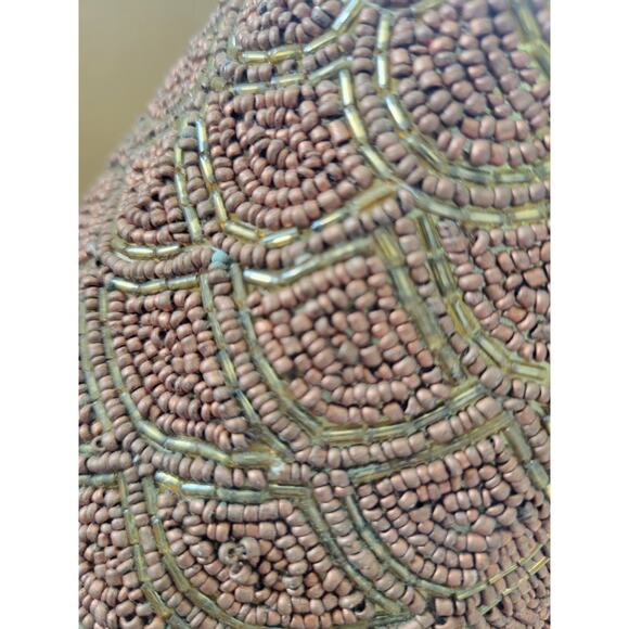 Underwriter Laboratories Portable Bronze Desk Swing Arm Lamp Beaded Shade - Picture 2 of 8